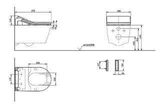 Электронная крышка-биде TOTO Washlet TCF894CG#NW1 с дистанционным управлением белый
